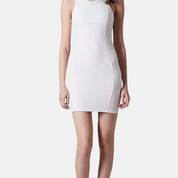 Topshop | Dresses | Topshop Textured White Bodycon Dress
